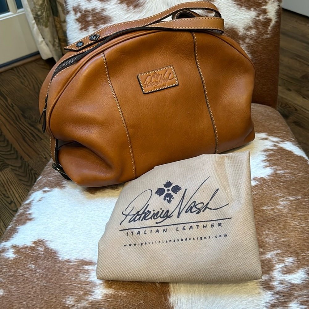 Patricia Nash Italian leather brown bag